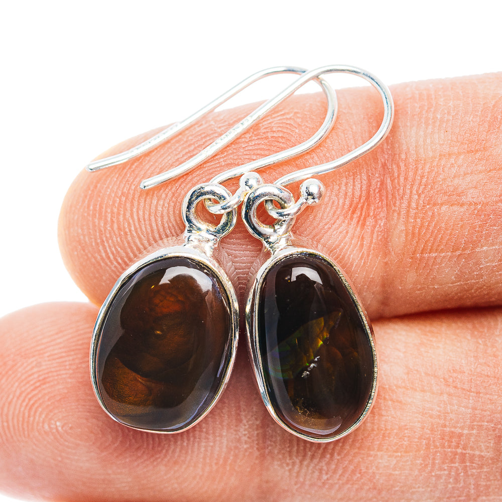 Premium Mexican Fire Agate Earrings 1 1/4" (.925 Sterling Silver)