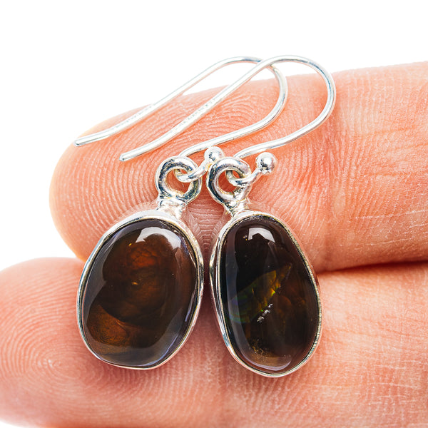 Premium Mexican Fire Agate Earrings 1 1/4" (.925 Sterling Silver)