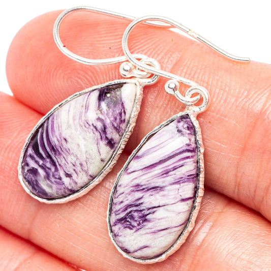 Kammererite Earrings 1 3/8" (925 Sterling Silver) E2432