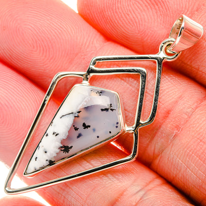 Premium Dendritic Opal 925 Sterling Silver Pendant 1 7/8" (925 Sterling Silver) PD37781