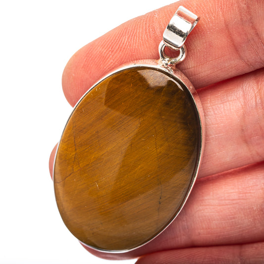 Tiger's Eye Pendant 2 1/8" (.925 Sterling Silver)