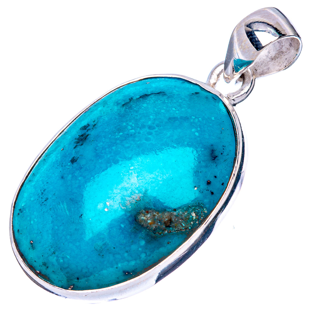 Persian Turquoise Pendant 1 1/2" (925 Sterling Silver) P42832