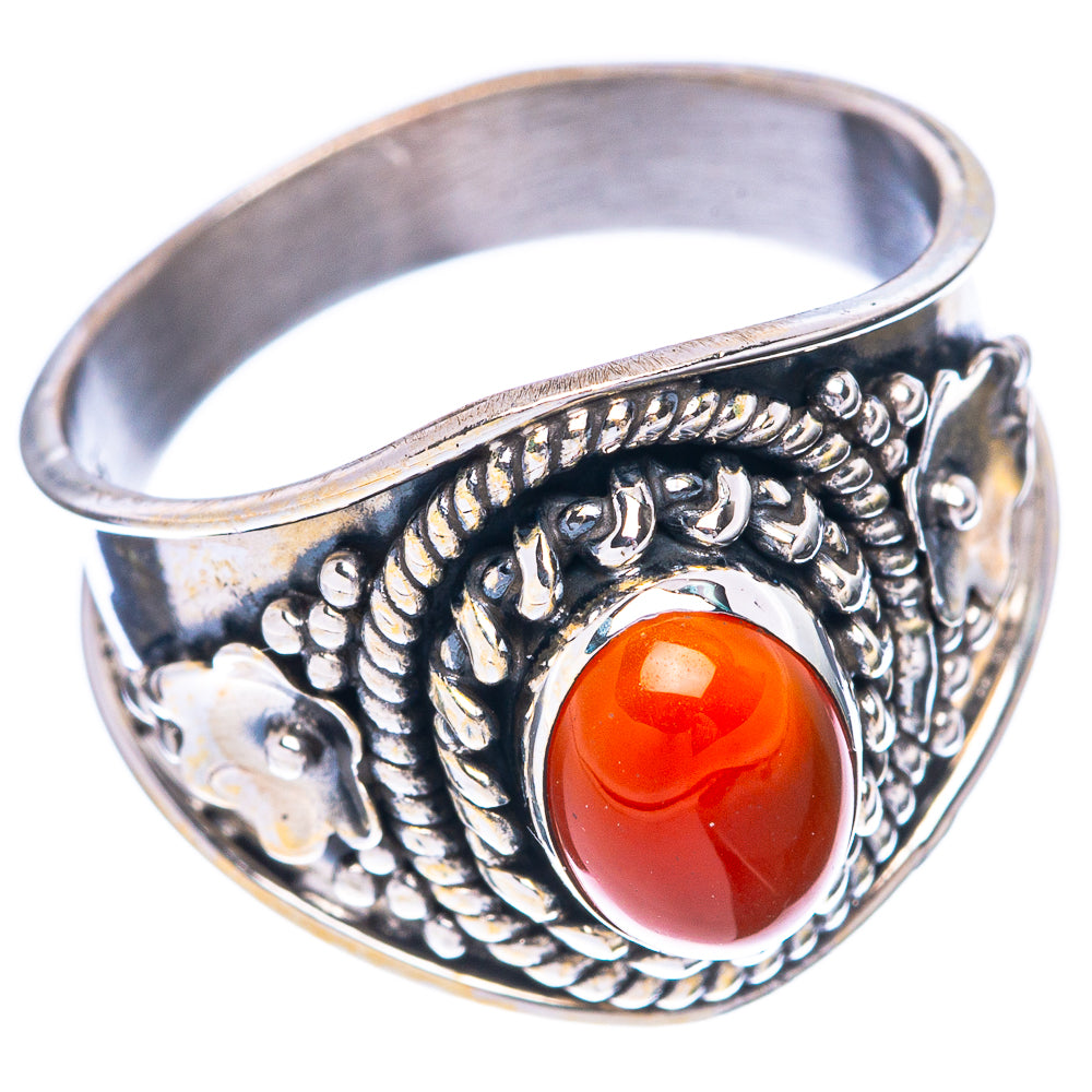 Carnelian 925 Sterling Silver Ring Size 7 (925 Sterling Silver) R5432