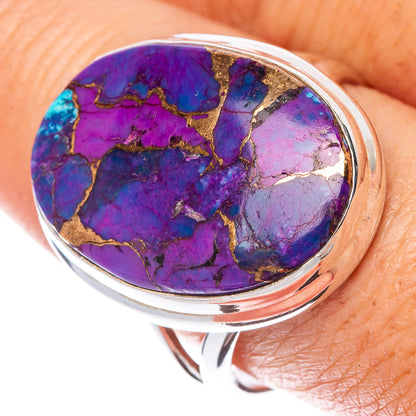 Purple Copper Composite Turquoise Ring Size 9.75 (925 Sterling Silver) R1555
