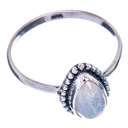 Rainbow Moonstone Dainty Ring Size 9 (925 Sterling Silver) R145520