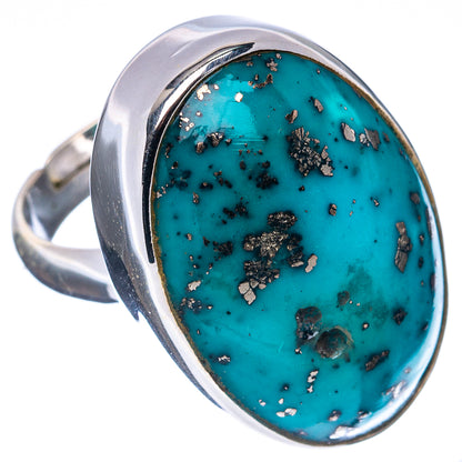 Premium Persian Turquoise Ring Size 6 Adjustable (.925 Sterling Silver)