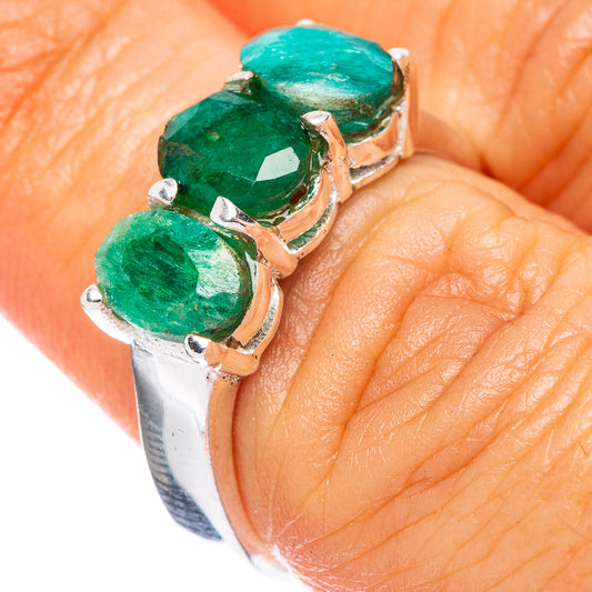 Green Sillimanite  Dainty Ring Size 6.75 (925 Sterling Silver) R5185