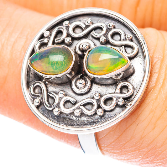 Rare Ethiopian Opal 925 Sterling Silver Ring Size 7.25 (925 Sterling Silver) R3878