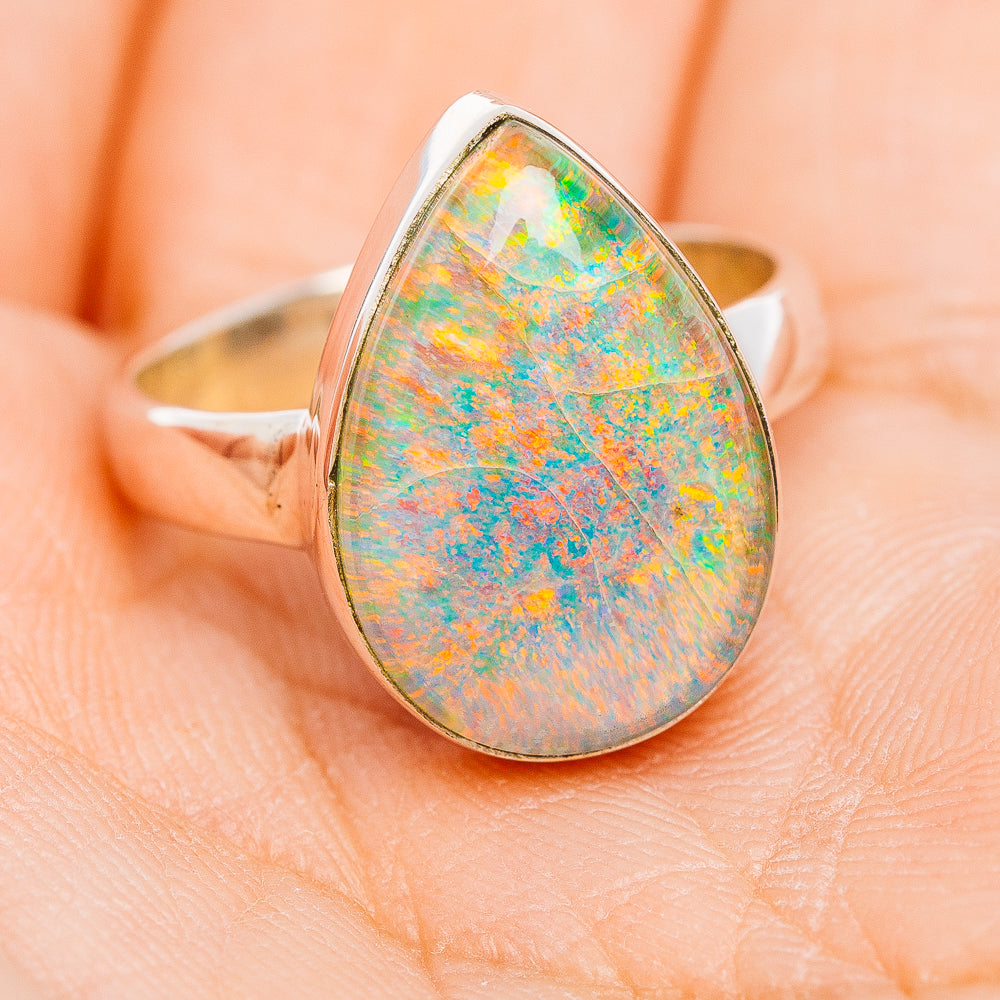 Sterling Opal Ring Size 7.75 (.925 Sterling Silver)