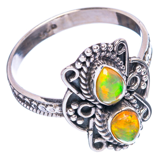 Rare  Ethiopian Opal Ring Size 8.25 (925 Sterling Silver) R3704