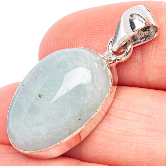 Aquamarine Pendant 1 3/8" (925 Sterling Silver) P44420