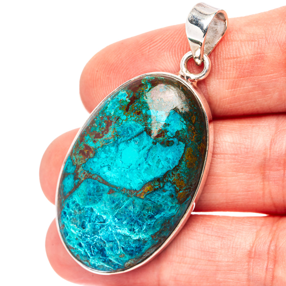 Premium Shattuckite Pendant 1 7/8" (.925 Sterling Silver)
