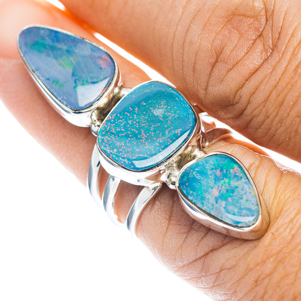 Premium Large Australian Fire Opal Ring Size 6.75 (.925 Sterling Silver)