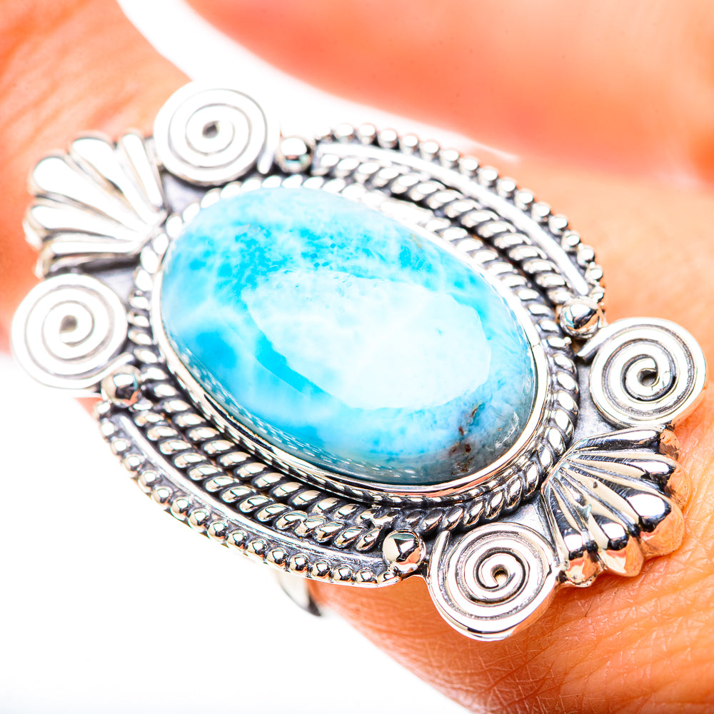 Signature Large Larimar Ring Size 7.5 (925 Sterling Silver) RING138169