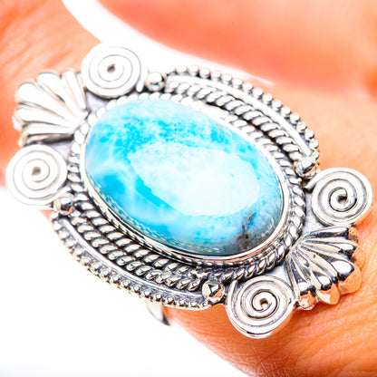 Signature Large Larimar Ring Size 7.5 (925 Sterling Silver) RING138169