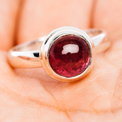 Premium Pink Tourmaline Ring Size 7.75 (.925 Sterling Silver)