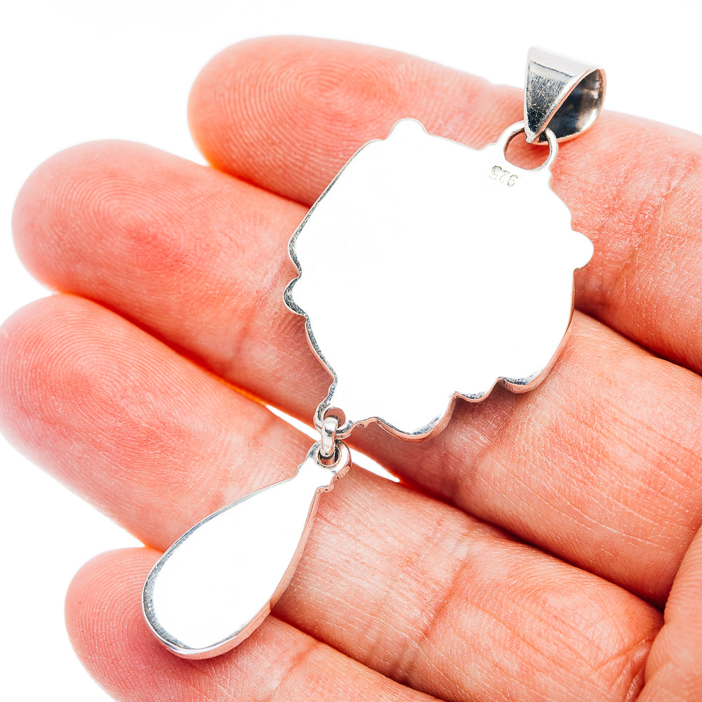 Exclusive Southwestern Style Royston Turquoise Pendant 2 5/8" (.925 Sterling Silver)