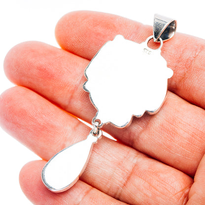 Exclusive Southwestern Style Royston Turquoise Pendant 2 5/8" (.925 Sterling Silver)