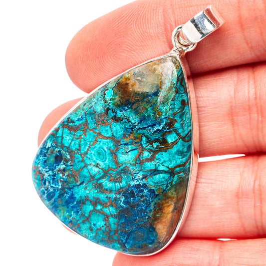 Premium Shattuckite Pendant 2" (.925 Sterling Silver)