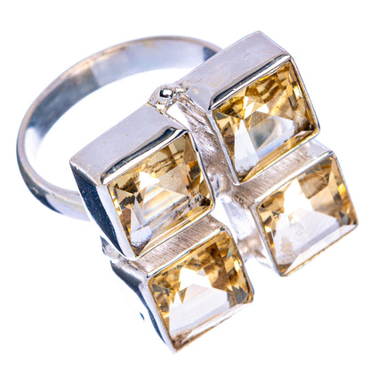 Large Faceted Citrine Ring Size 8 (925 Sterling Silver) R144499