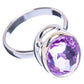 Faceted Amethyst Ring Size 7 (925 Sterling Silver) R4595