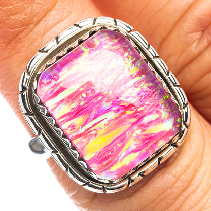 Pink Triplet Opal Ring Size 6 (.925 Sterling Silver)