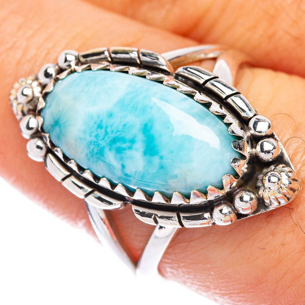 Larimar Ring Size 8 (925 Sterling Silver) R144911