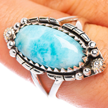 Larimar Ring Size 8 (925 Sterling Silver) R144911