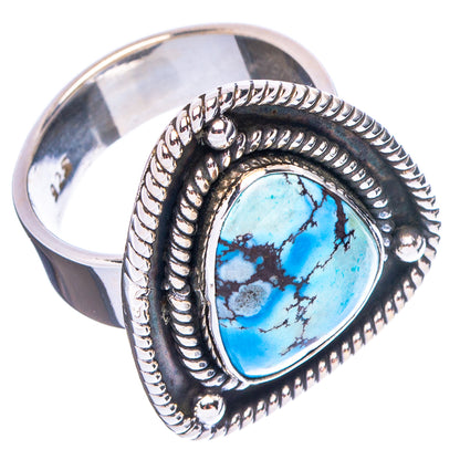 Golden Hills Turquoise Native Style Ring Size 6 Adjustable (.925 Sterling Silver) Exclusive