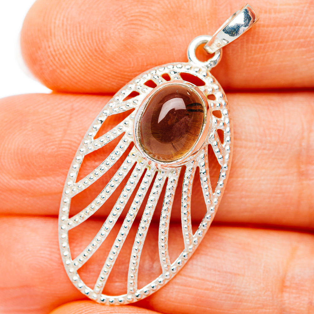 Citrine Sunburst Pendant 1 1/2" (.925 Sterling Silver)