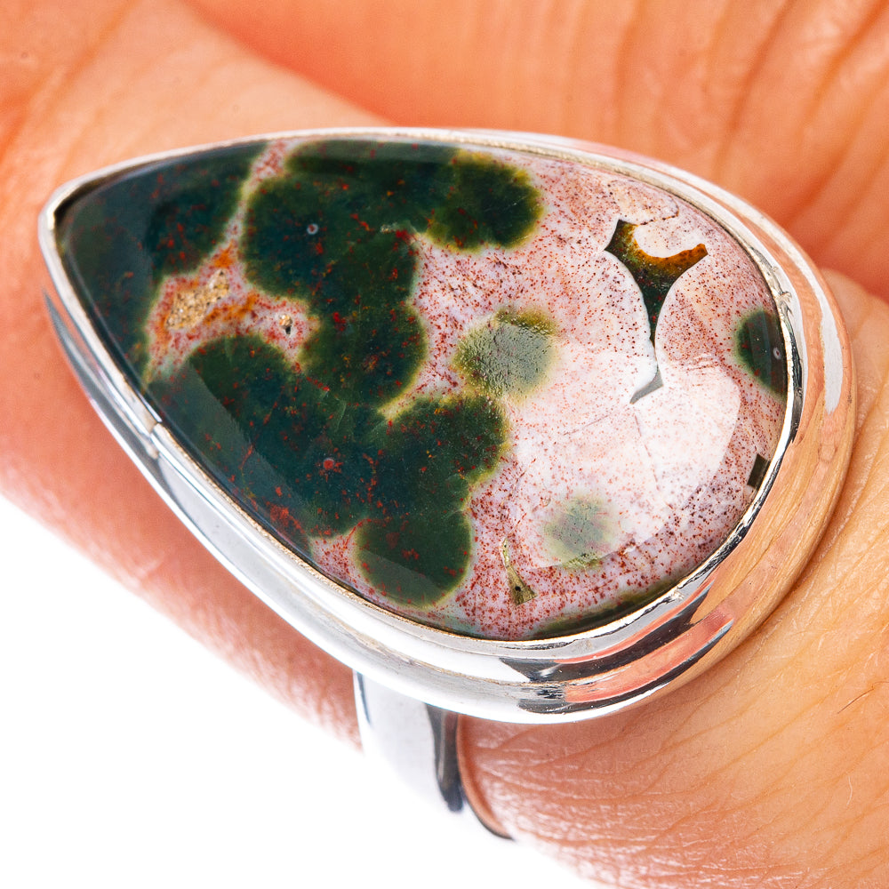 Ocean Jasper Ring Size 7 (925 Sterling Silver) R1557