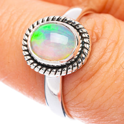 Rare Ethiopian Opal Ring Size 7.75 (925 Sterling Silver) R2016