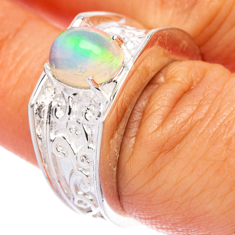 Rare Ethiopian Opal Ring Size 6.5 (925 Sterling Silver) R145997