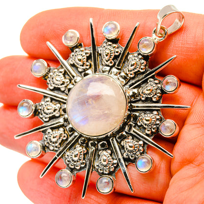Signature Rainbow Moonstone Pendant 2 3/8" (925 Sterling Silver) PD37838