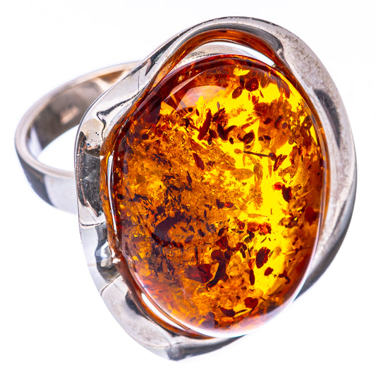 Baltic Amber Ring Size 8 (925 Sterling Silver) R1871