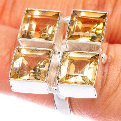 Large Faceted Citrine Ring Size 5.5 (925 Sterling Silver) R144669