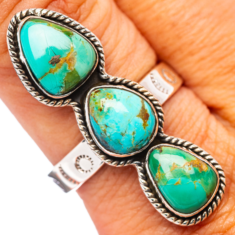Exclusive Mohave Turquoise Ring Size 9 Adjustable (.925 Sterling Silver)