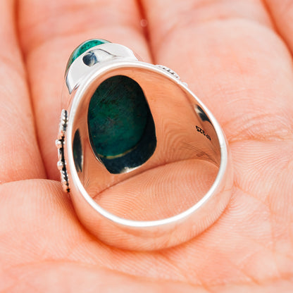 Exclusive Chrysocolla Ring Size 6.75 (.925 Sterling Silver)