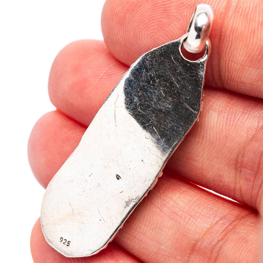Mohave Turquoise Pendant 1 7/8" (.925 Sterling Silver)