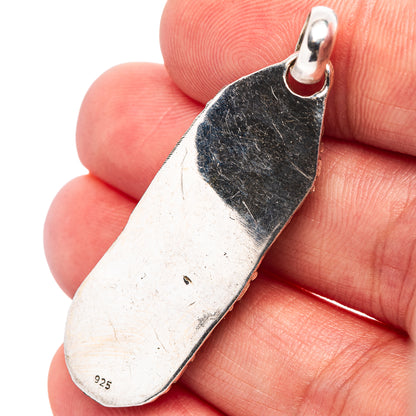 Mohave Turquoise Pendant 1 7/8" (.925 Sterling Silver)