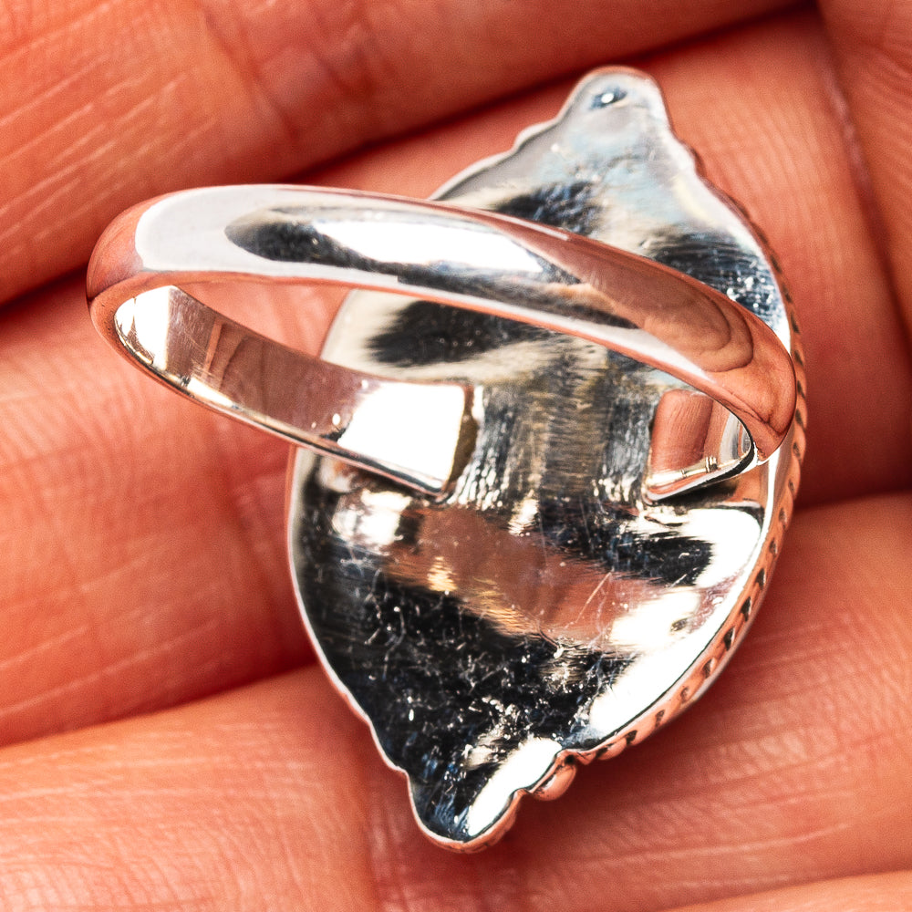 Pink Triplet Opal Ring Size 9 (.925 Sterling Silver)
