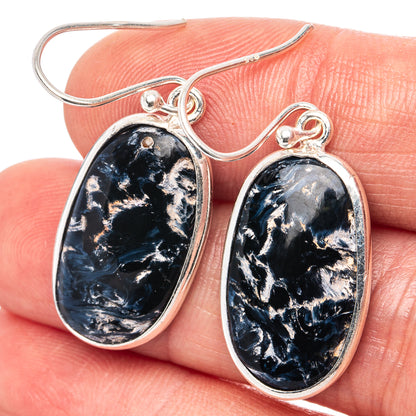 Rare Pietersite Earrings 1 1/2" (.925 Sterling Silver)