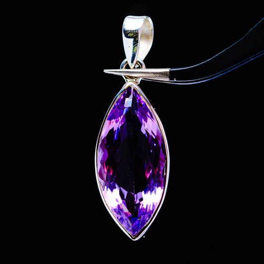 19.1ct Faceted Brazilian Amethyst Pendant 1 1/2" (.925 Sterling Silver)