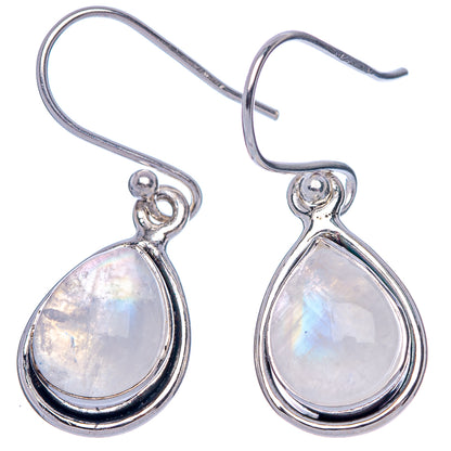 Rainbow Moonstone Earrings 1 1/4" (925 Sterling Silver) E433335