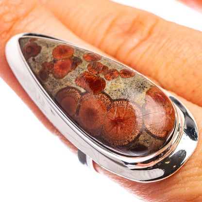 Huge Poppy Jasper Ring Size 8.25 (925 Sterling Silver) R143198