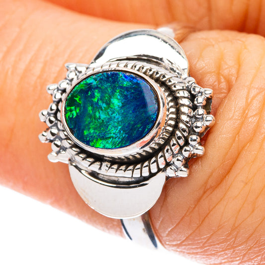 Rare Doublet Opal Ring Size 6.5 (925 Sterling Silver) R4425