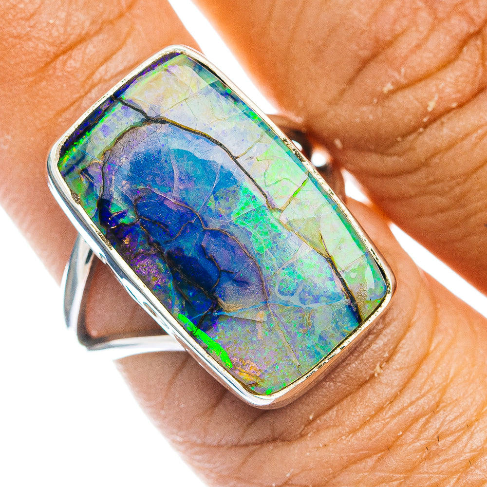 Premium Sterling Opal Ring Size 7.75 (.925 Sterling Silver)