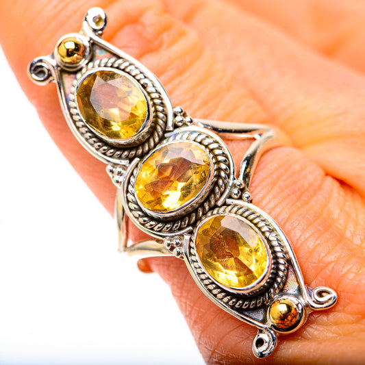 Large Faceted Citrine 925 Sterling Silver Ring Size 9.5 (925 Sterling Silver) RING139483