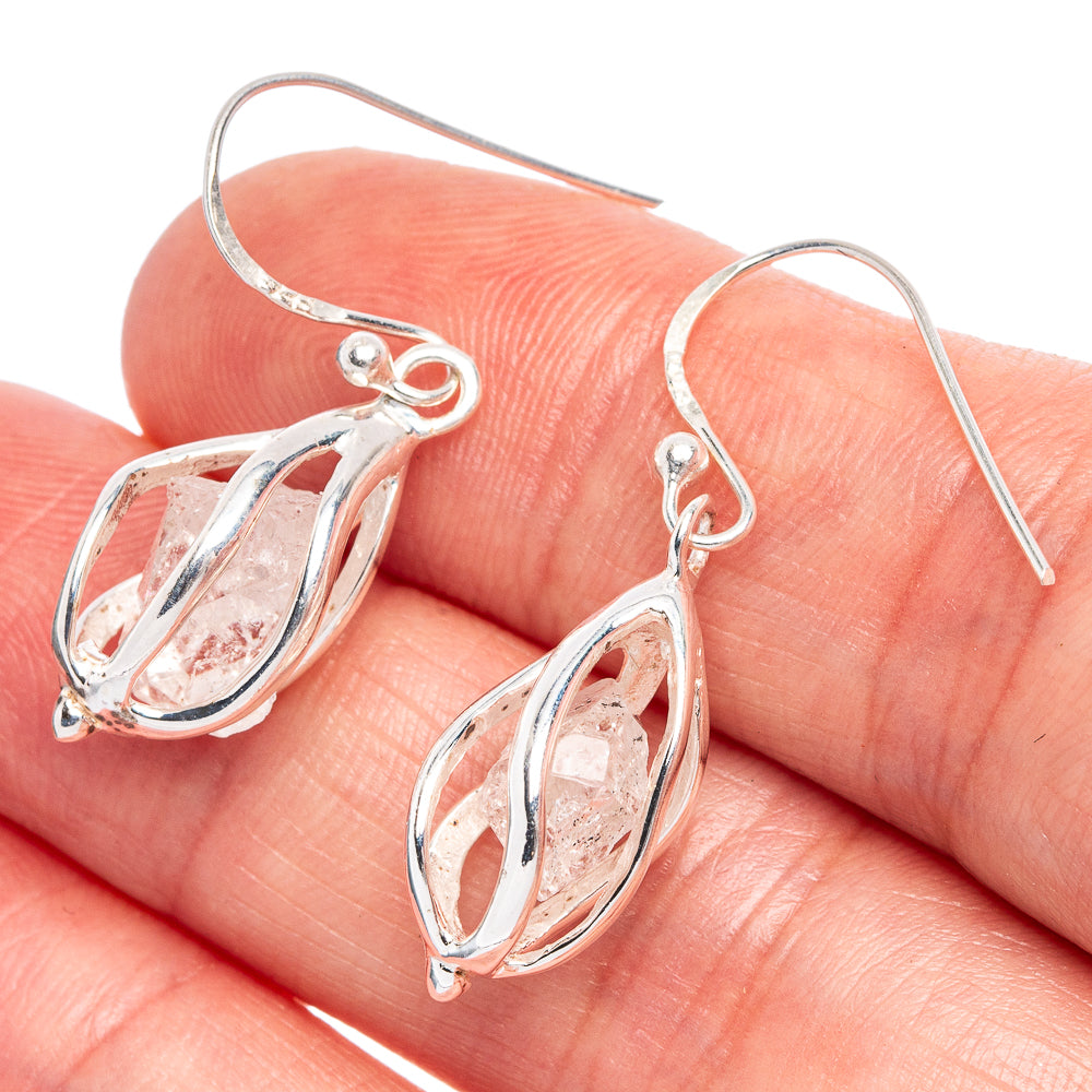 Herkimer Diamond Earrings 1 1/4" (925 Sterling Silver) E433399