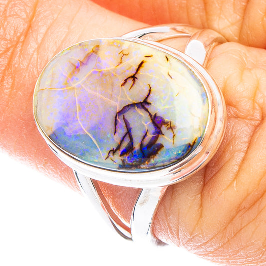 Rare Sterling Opal Ring Size 7 (925 Sterling Silver) R6655